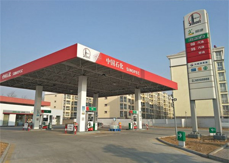 萍乡加油站钢结构网架案例2